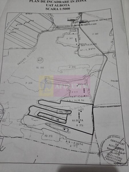 9,4 ha teren langa DEx12 Pitesti | 2,85 €/mp | loturi sau pachet